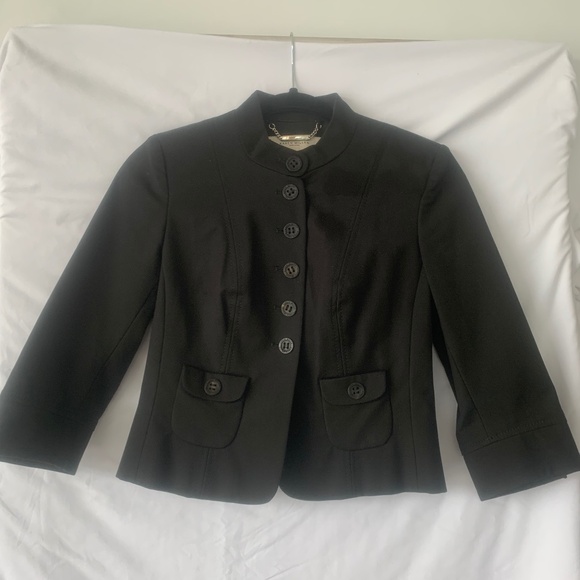 Black cropped blazer - Picture 1 of 8